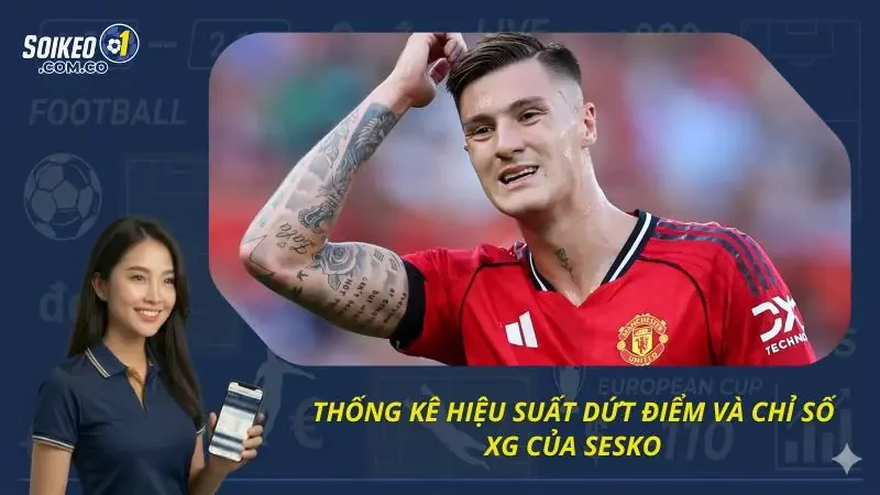 Chi tiết các thông số cụ thể toàn trận đấu của Sesko