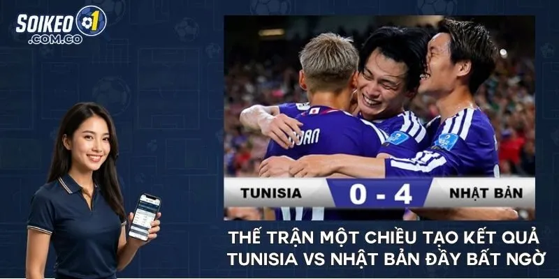 Thế trận một chiều tạo kết quả Tunisia vs Nhật Bản đầy bất ngờ